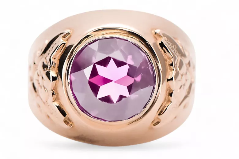 Original Vintage 14K Rose Gold Amethyst Ring Vintage craft vrc078r
